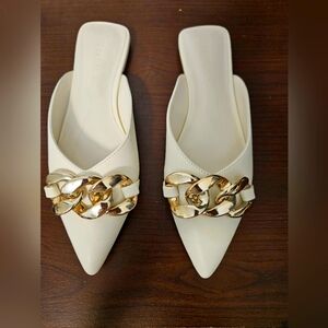 Open Edit pointed flat sandals